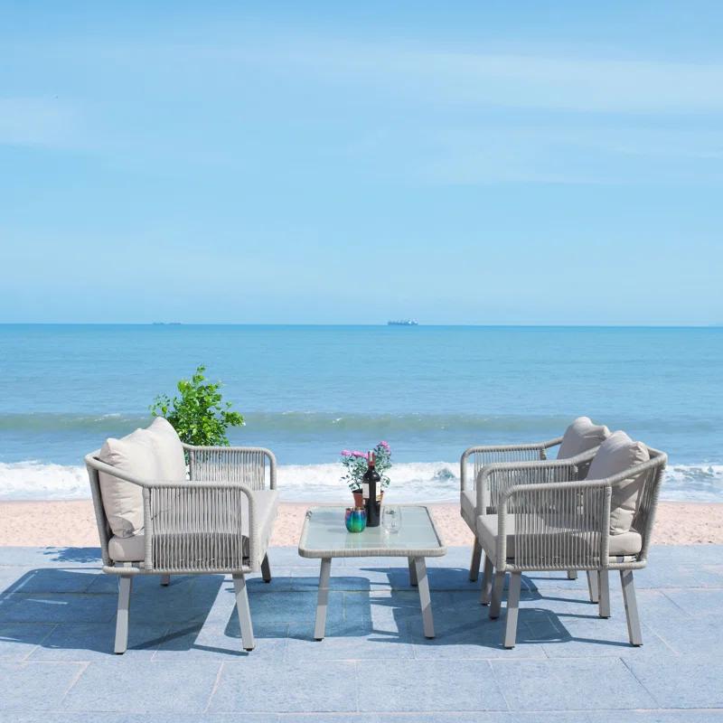 Highland Dunes Orme 4 - Person Patio Conversation Sets with Cushions