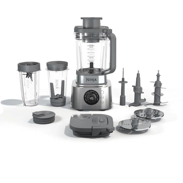 Ninja Ninja Blender and Food Processor System, Power Blenders For-Kitchen and Personal Size, Smoothie Maker, 6 Functions, 72-oz. Glass Pitcher and To-Go Cups