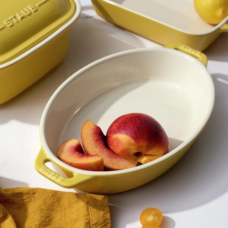 Staub Staub Ceramic 4-Pc Baking Pans Set, Casserole Dish With Lid, Brownie Pan,