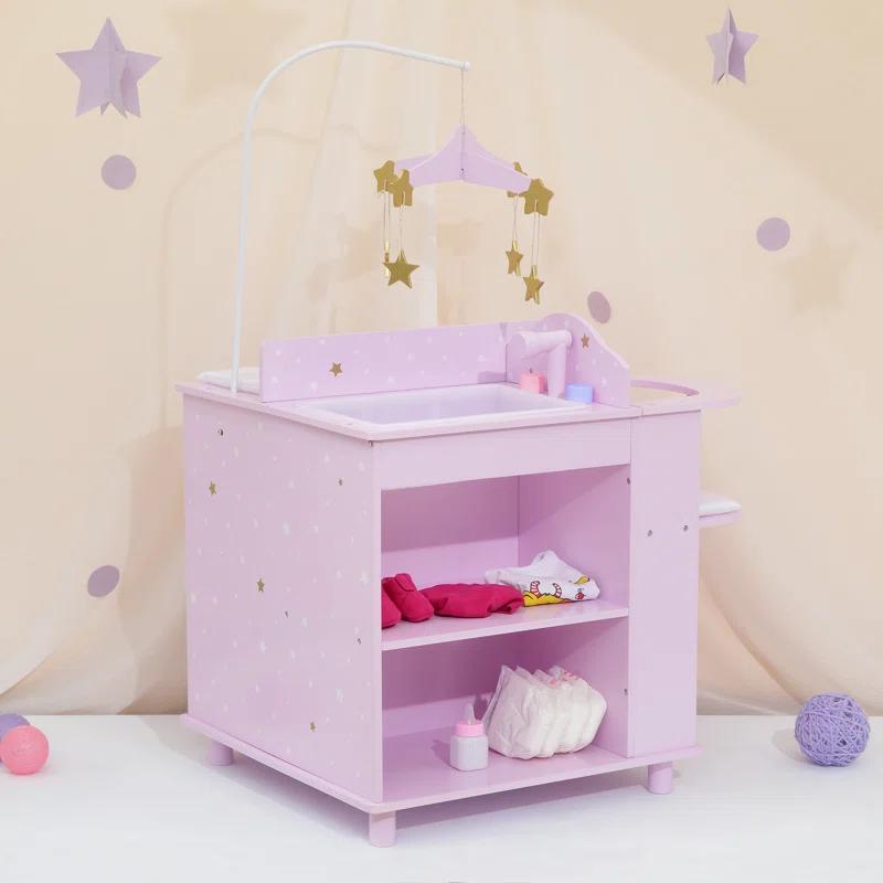 Teamson Kids Olivia's Little World Wooden Doll Changing Station