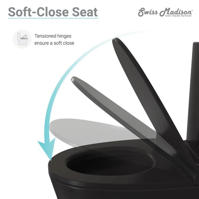 St. Tropez One Piece Elongated Toilet Dual Vortex Flush 1.6 GPF