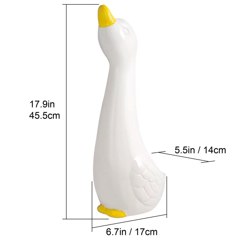 Duck Ceramic Toilet Brush And Holder by Allure Home Creation