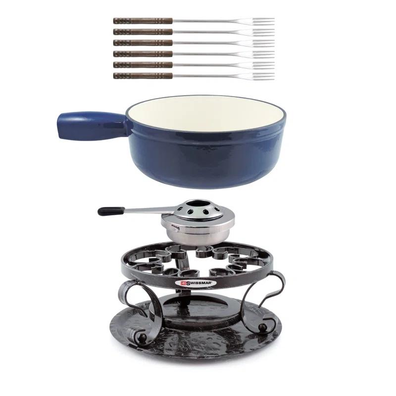 Swissmar Lugano 9 Piece Cast Iron Fondue Set