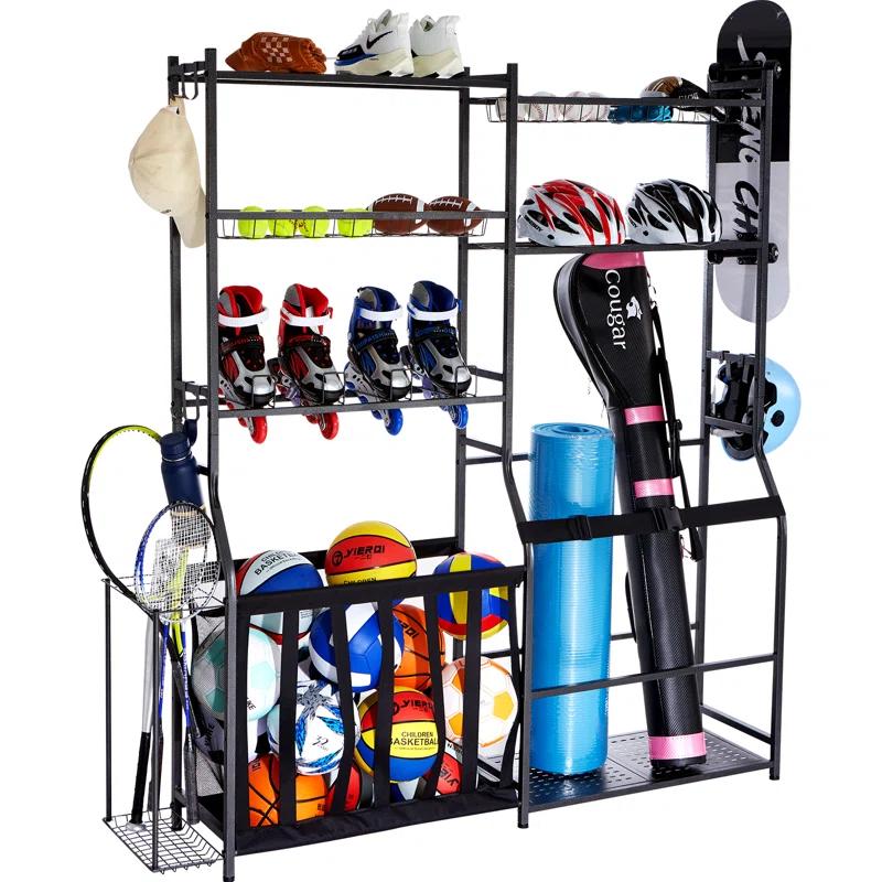 VEVOR GEFSNJHSF0G2GAR4SV0 Steel Freestanding Adjustable Multi-Use Sports Rack