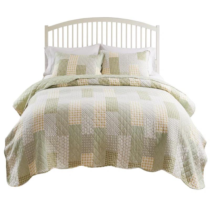 Barefoot Bungalow Juniper Modern Patchwork Print Quilt Set