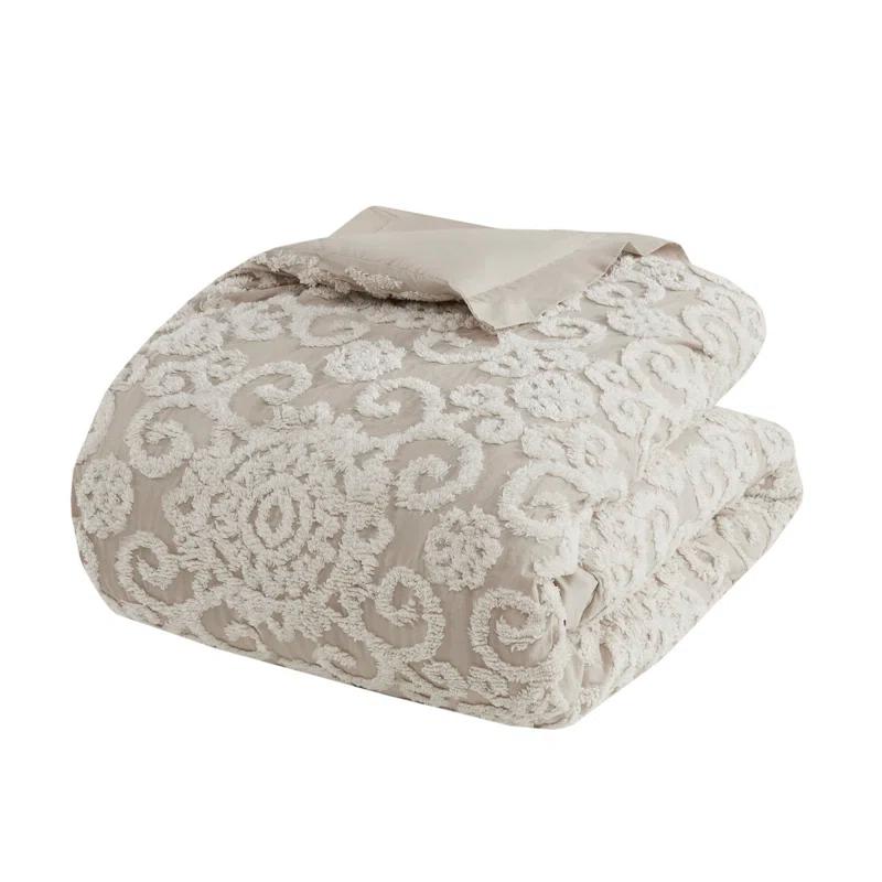 Suzanna 100% Cotton Comforter Set with Tufted Medallions