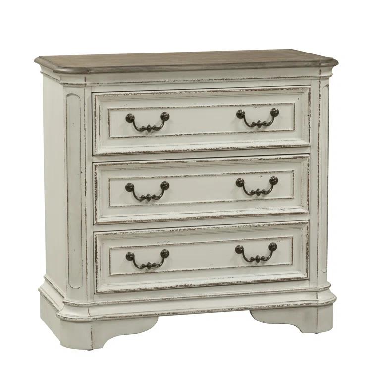 Laurel Foundry Modern Farmhouse® Colchester 3 Drawer Nightstand w/ Charging Station