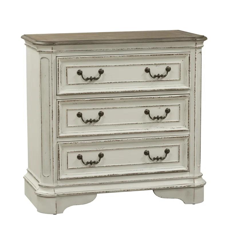 Laurel Foundry Modern Farmhouse® Colchester 3 Drawer w/ Charging Station - Antique White