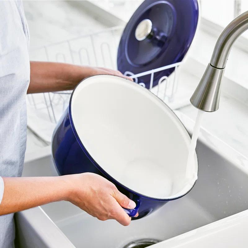Merten and Storck Merten And Storck 7 Quarts Non-Stick Enameled Cast Iron Round Dutch Oven