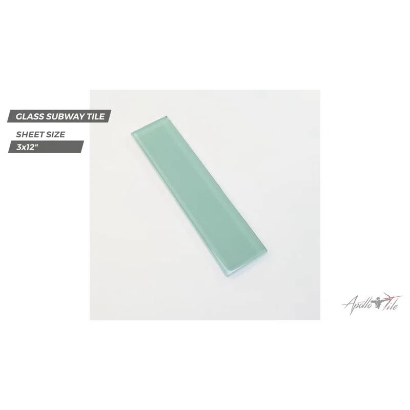 Apollo Tile 3" X 12" Glass Brick Look Subway Wall Tile