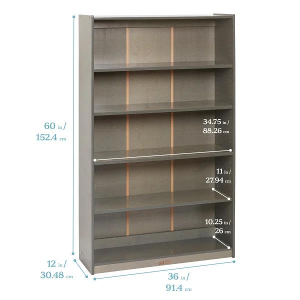 ECR4Kids ECR4Kids Classic Bookcase, 60in, Adjustable Shelves