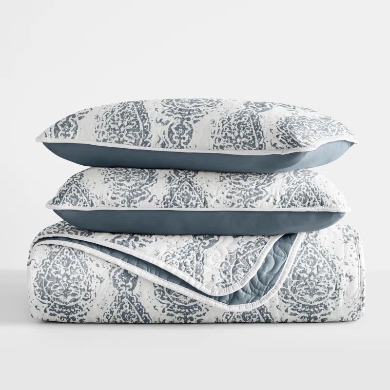 Becky Cameron Damask Quilt Set
