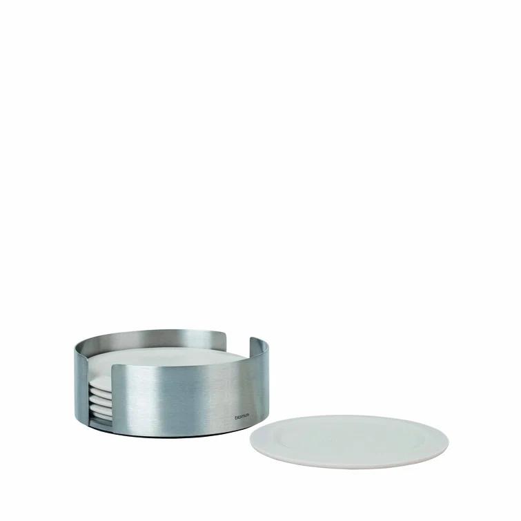 LARETO 7 Piece Coaster Set with Holder