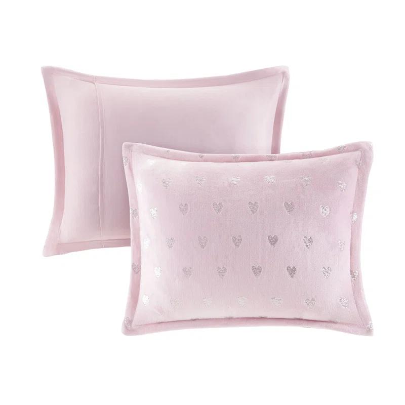 Intelligent Design Rosalie Metallic Printed Plush Comforter Set