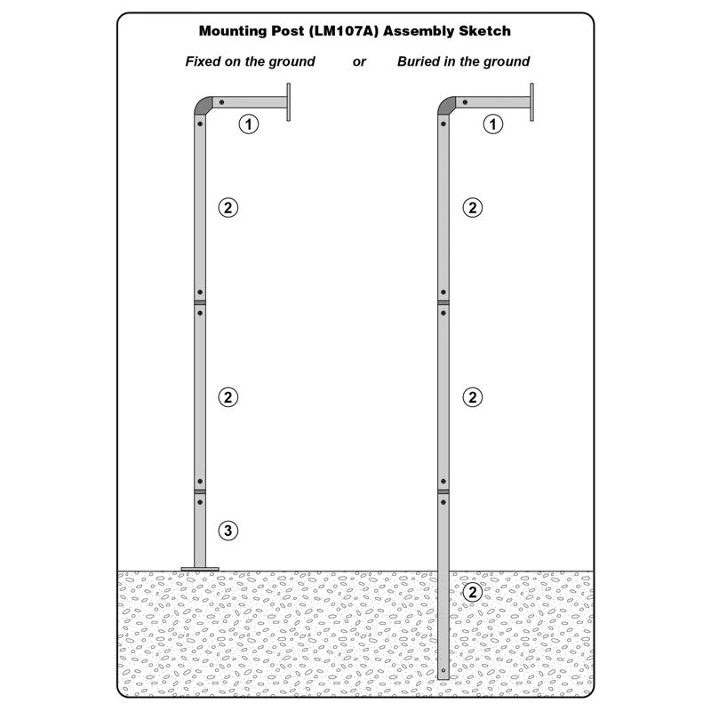 ALEKO 60.8'' H x 3.9'' W Black Metal Fencing Kits