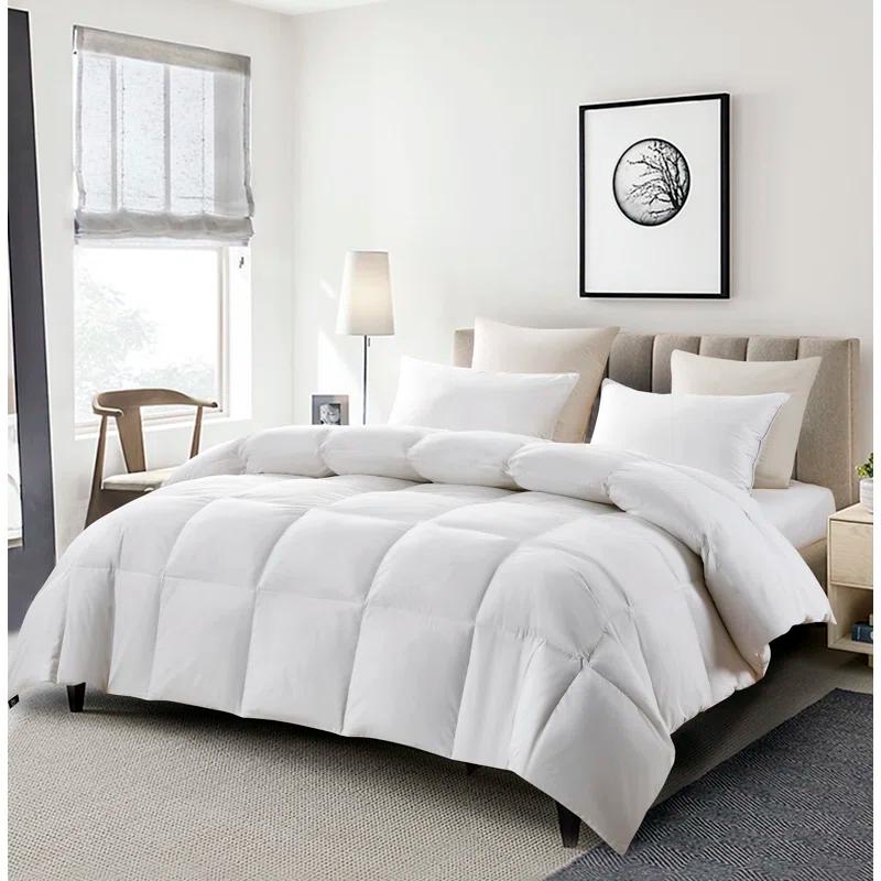 Serta Serta Super Soft 233 Thread Count White Goose Feather And Down Fiber Comforter By Serta Extra Warmth King