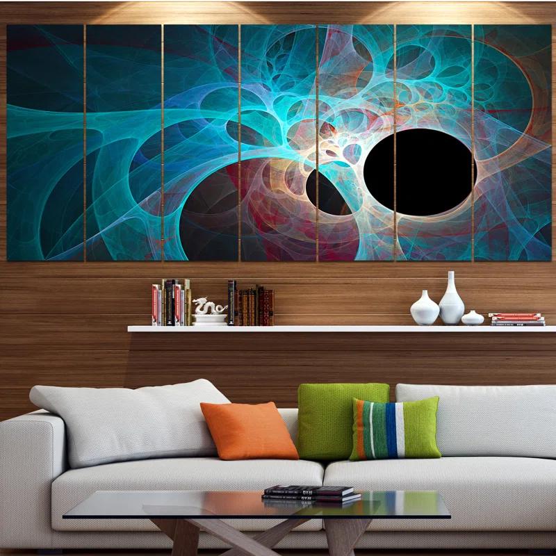 Design Art " Fractal Angel Wings In Blue "