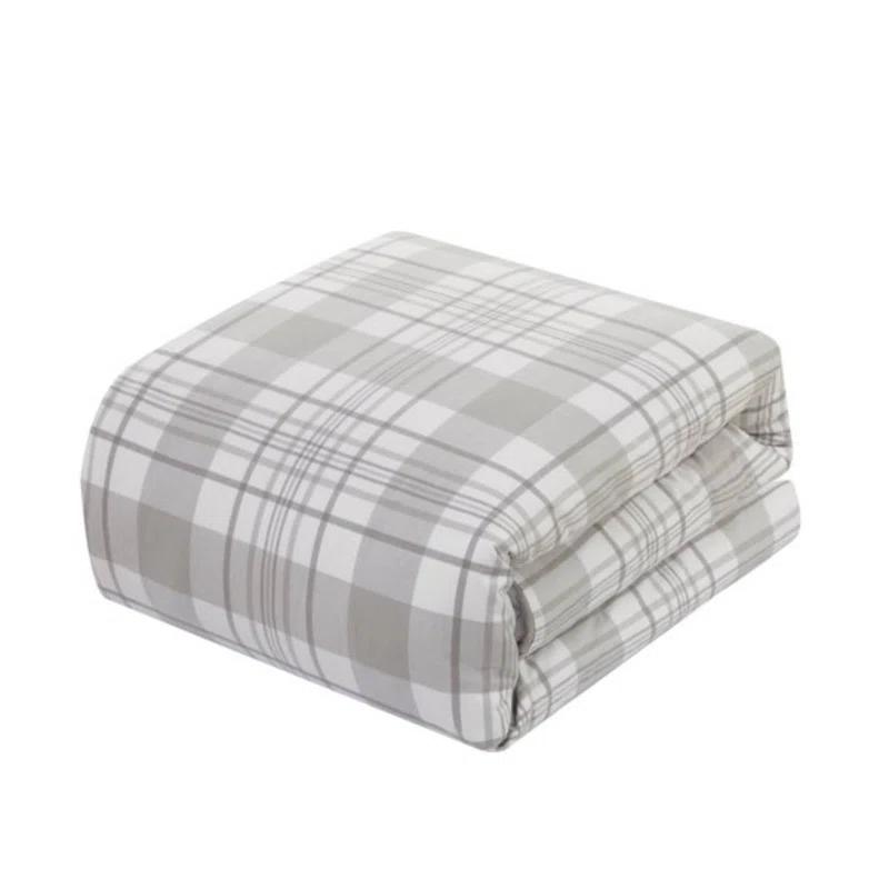Dearfoams Modern & Contemporary Cotton Machine Woven Plaid Comforter Set