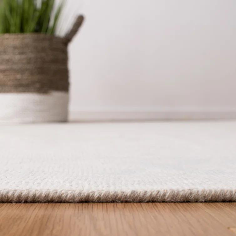 Hand-Knotted Blue Wool Rectangular 9' x 12' Rug