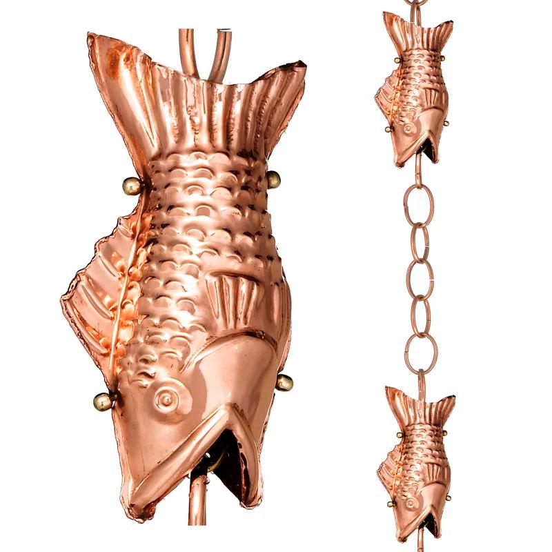 Highland Dunes Carlisle Weather Resistant Copper Animals Rain Chain