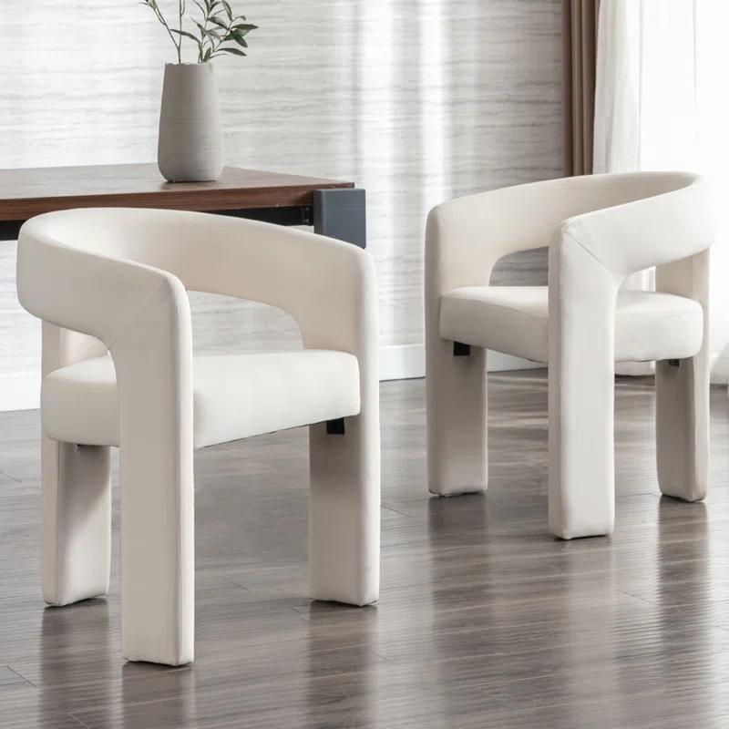 wahson office chair Modern Upholstered Barrel Dining Chairs (Set of 2)