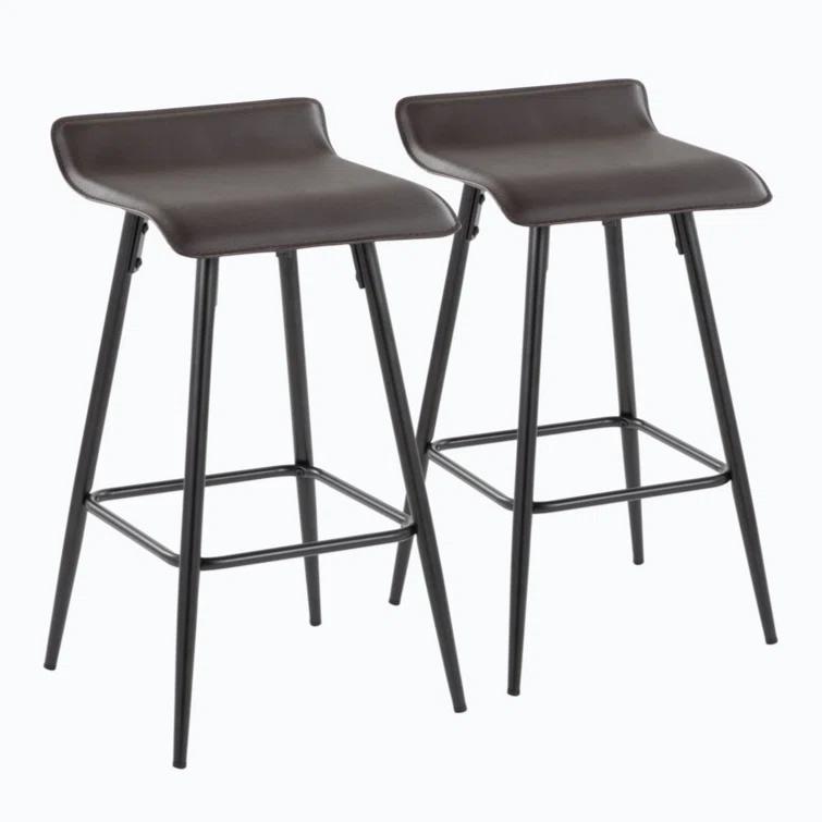 Wenty Upholstered Counter Stool with Metal Frame (Set of 2)
