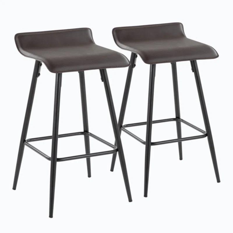 Wenty Upholstered Counter Stool with Metal Frame (Set of 2)
