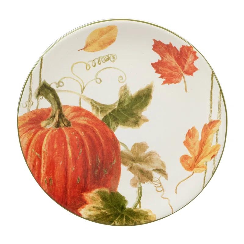 Certified International Autumn Harvest Set Of 4 Dessert Plate