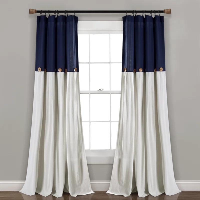 Lush Decor Beckham Window Semi-Sheer Rod Pocket Single Curtain Panel