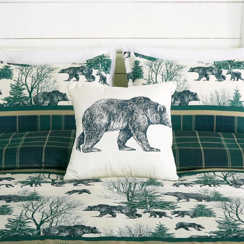 Chezmoi Collection Southwestern Cabin Lodge Bedding 7-Piece Bear Comforter Set