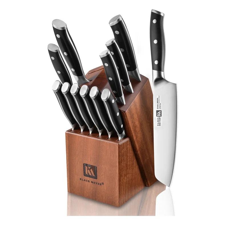 Klaus Meyer 13-Piece German Stainless Steel Knife Block Set