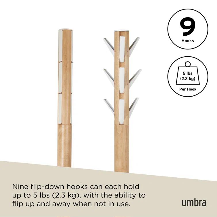 9 - Hook Freestanding Coat Rack