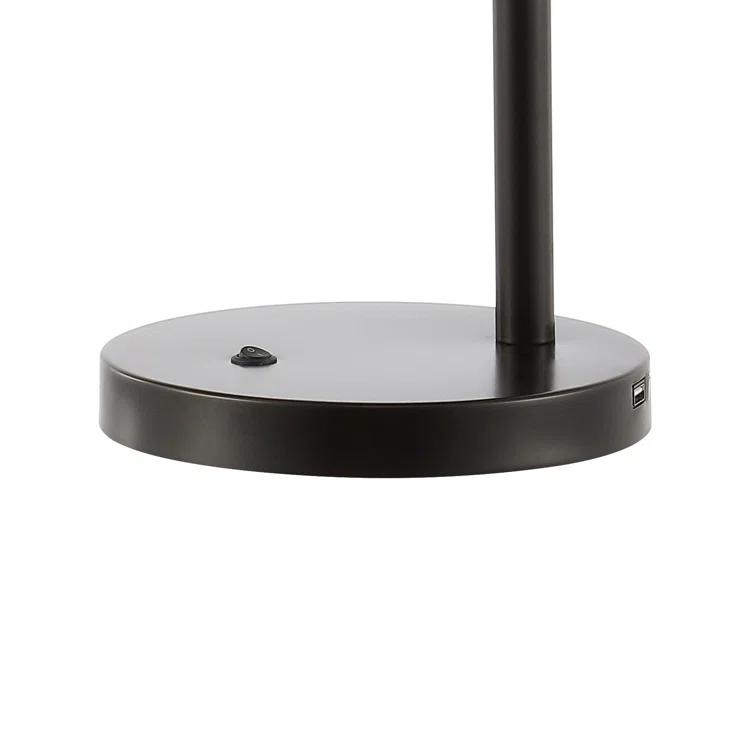 Troy 24 in. Classic Contemporary Iron LED Task Lamp with USB Charging Port, Oil Rubbed Bronze