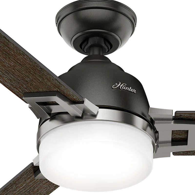 48'' Leoni 3 - Blade Standard Ceiling Fan with Remote Control and Light Kit Included