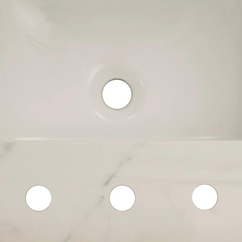 61 in. x 22 in. D Bathroom Vanity Top with Double Sinks