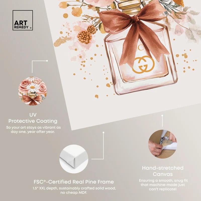 Art Remedy Cute Flowers Perfume Canvas Coquette Trendy Art by Art Remedy