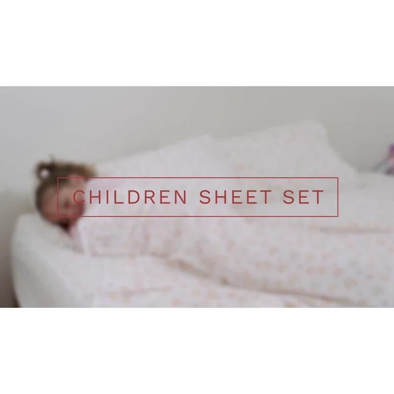 CGK Linens 4 Piece Kids Microfiber Sheet Set - Wrinkle Free - Cute, Cozy, Soft