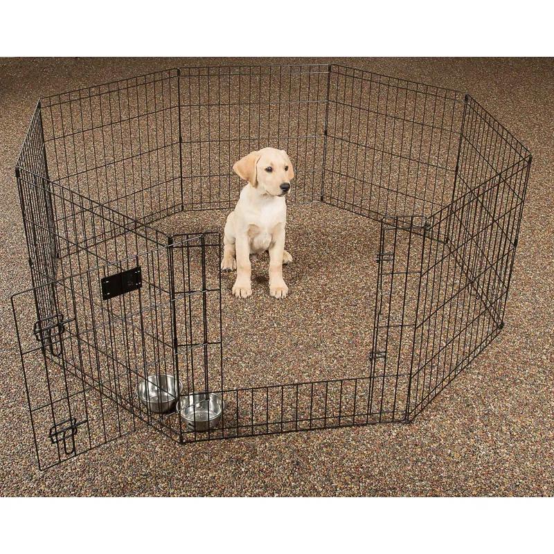 Foldable Metal Exercise Pet Play Pen for Dogs, Chickens, Rabbits and more