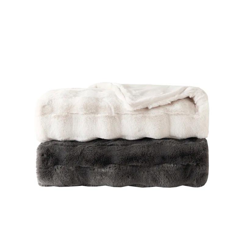 Madison Park Vivienne Faux Fur Throw