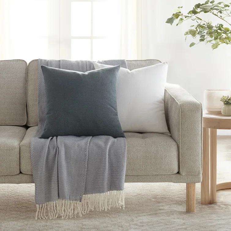 Becky Cameron Solid Cotton Throw Pillow