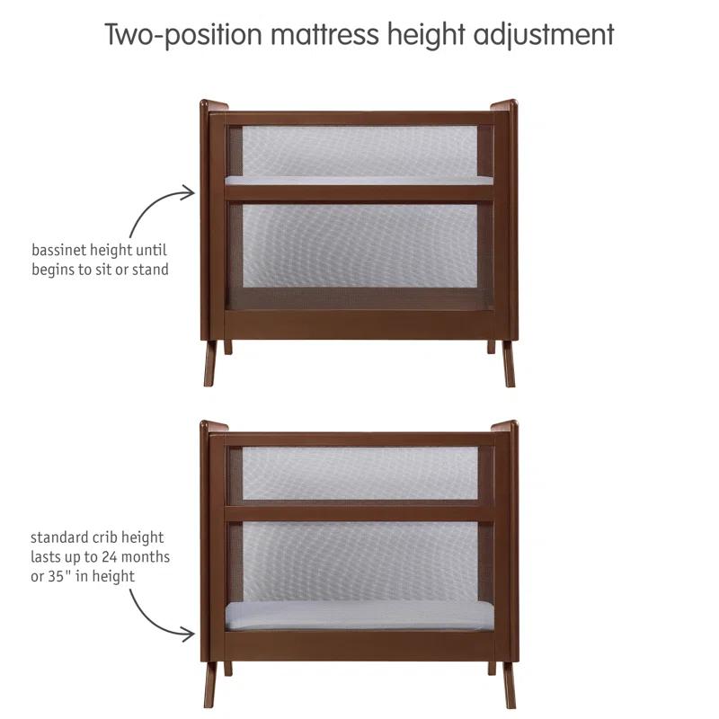 BreathableBaby BreathableBaby Breathable Mesh 2-in-1 Mini Crib, Greenguard Gold Certified