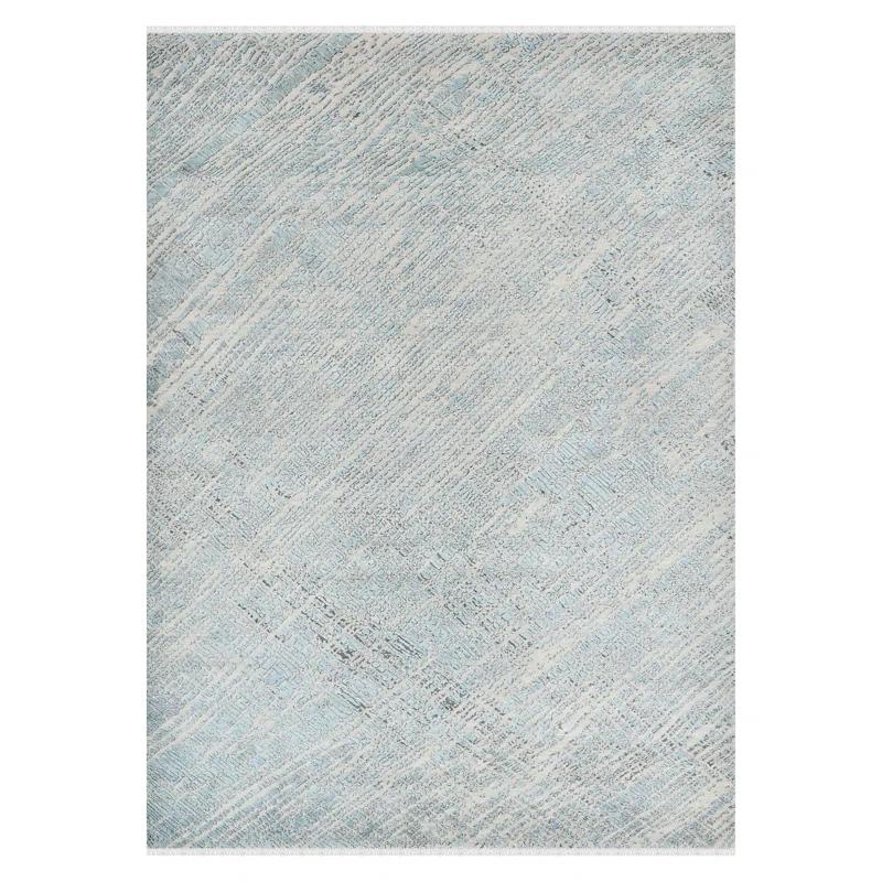 AMER Rugs Majestic Hand-Knotted Wool/Silk Blue Area Rug