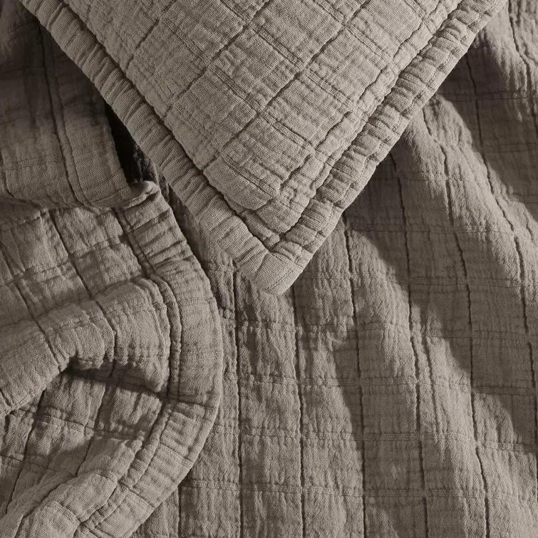 Essential Garment Washed Solid Reversible Cotton Coverlet