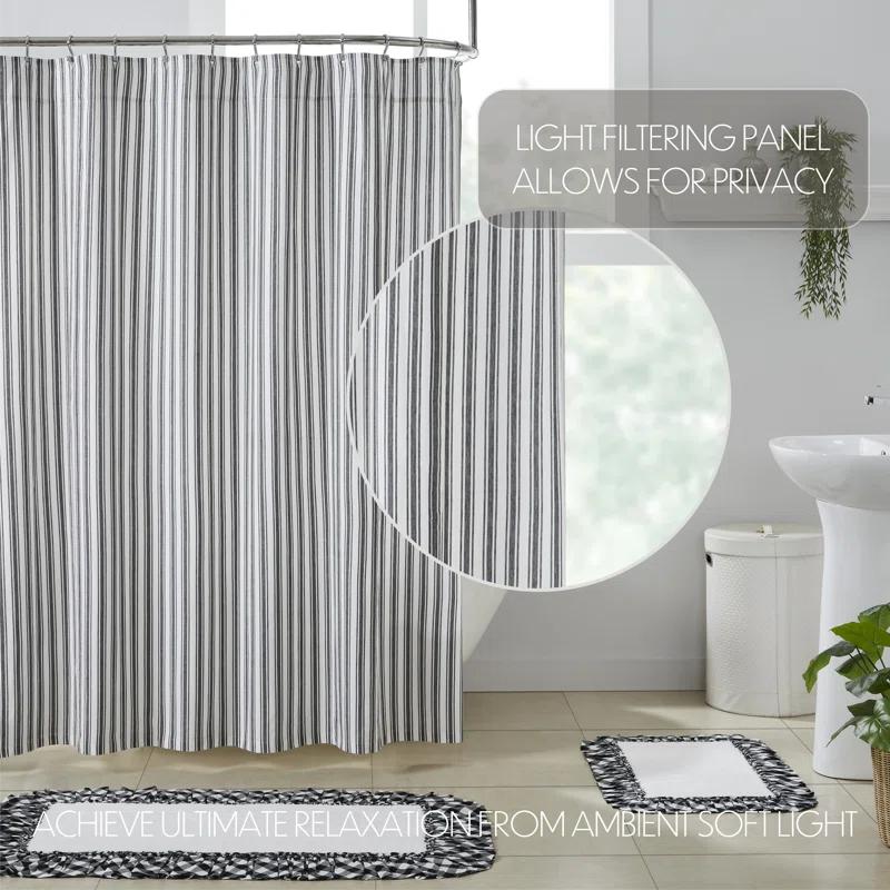 VHC Brands Sawyer Mill Cotton Striped Shower Curtain