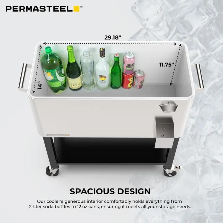 Permasteel 80-Qt Outdoor Patio Cooler with Removable Basin