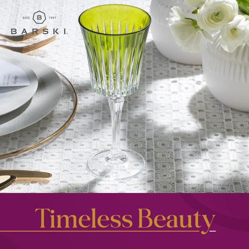 Barski Colored Wine Glasses - Set of 6 Wine Goblets - Glassware - Water Goblets - 7.5 oz (Set of 6)