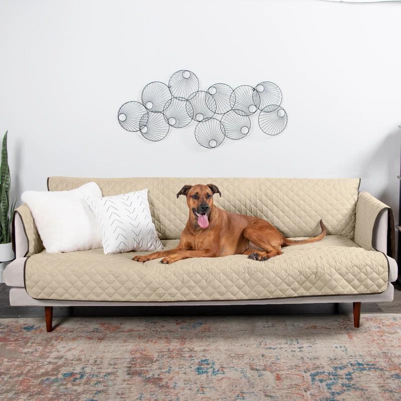 FurHaven Water Resistant Reversible Sofa Cover Furniture Protector