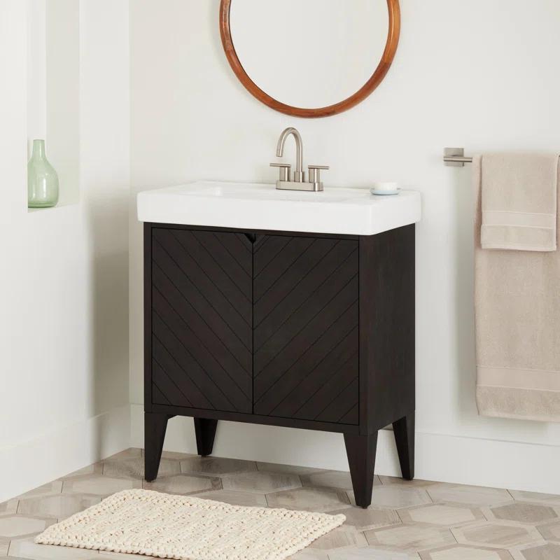 30" Fircrest Single Bathroom Vanity with Integral Sink