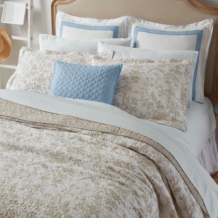 Laura Ashley Amberley Reversible Cotton Quilt Set