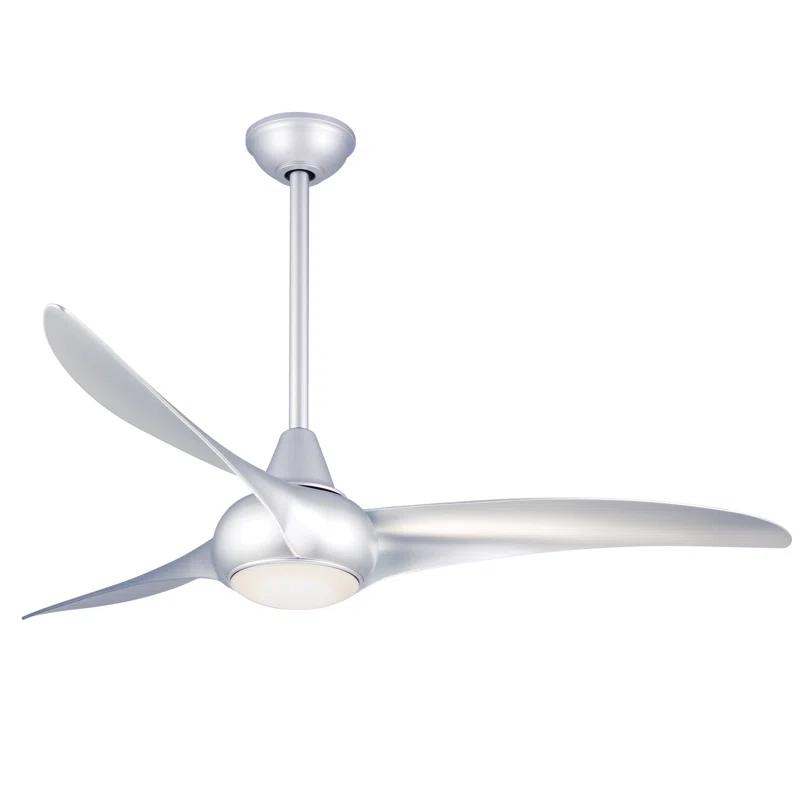 52" Wave 3 - Blade LED Propeller Ceiling Fan with Remote Control and Light Kit Included